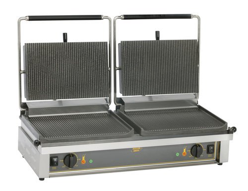 Double contact-grill for panini